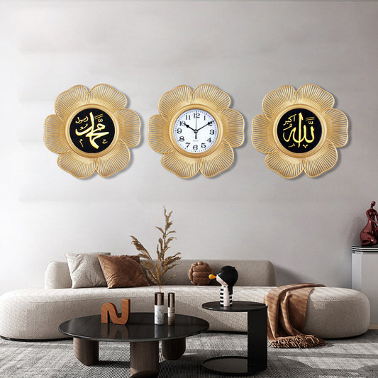 Horloge Murale Décorative Islamique Élégante – Alliez Style, Sérénité et Spiritualité à Votre Intérieur