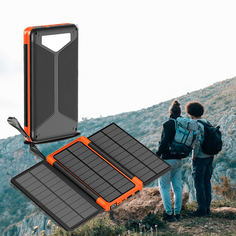 Chargeur solaire pliable d'extérieur de grande capacité