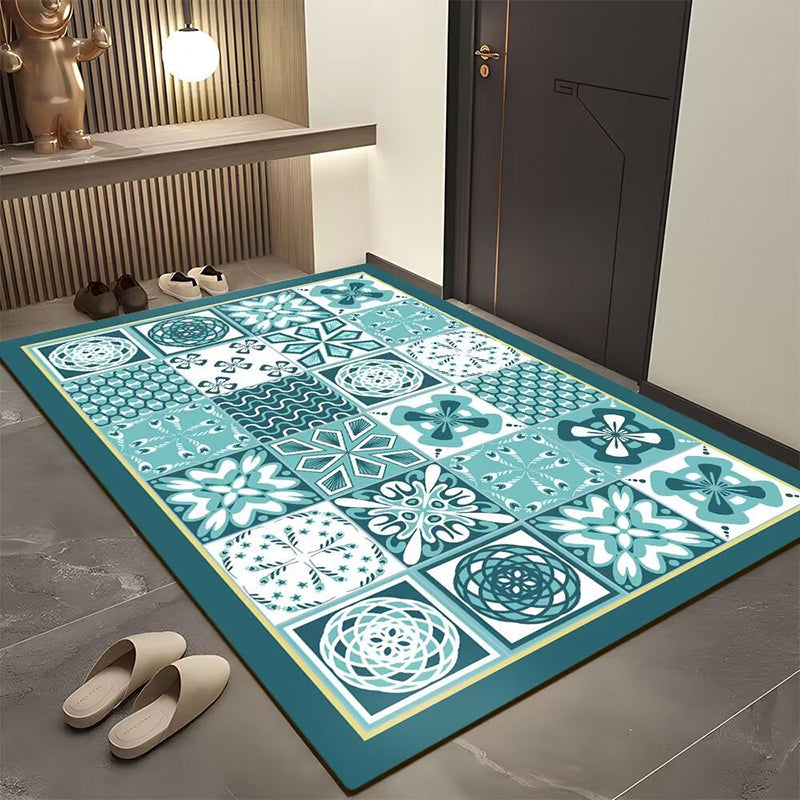 Tapis de couloir géométrique bohème