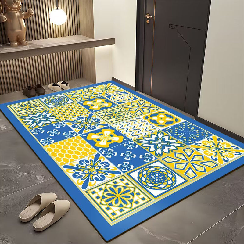 Tapis de couloir géométrique bohème